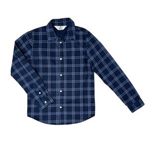 NWT H&M Plaid Button Shirt Long Sleeve Blue 10